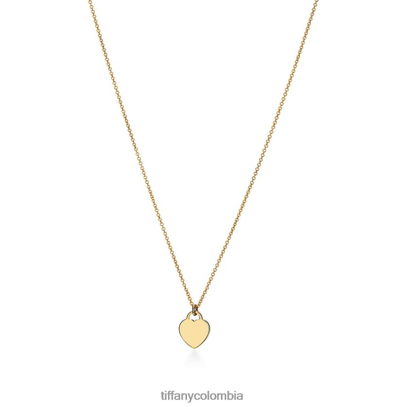 Tiffany colgante mini con etiqueta de corazón unisexo 2J40B839 joyas en oro amarillo