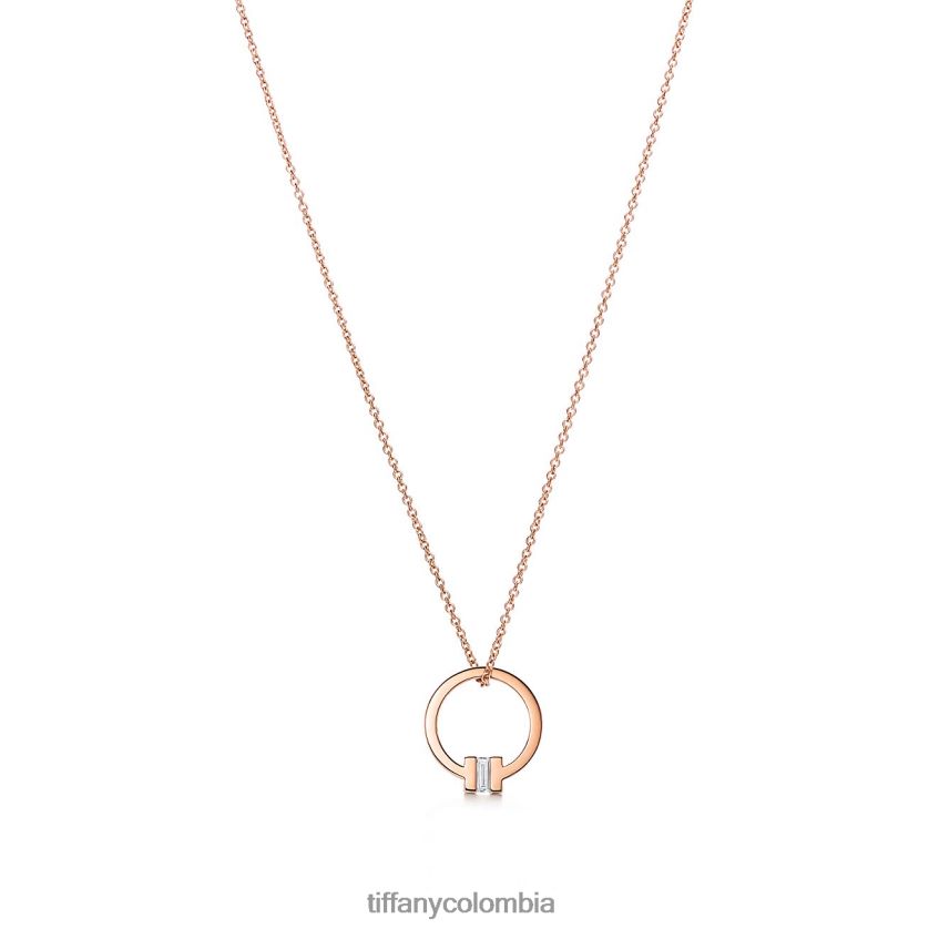 Tiffany colgante unisexo 2J40B8468 joyas en oro rosa de 18k con un diamante baguette