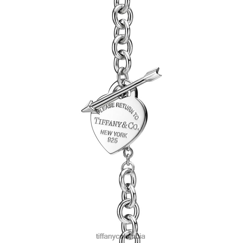 Tiffany collar con etiqueta de corazón enamorado unisexo 2J40B837 joyas en plata, mediano