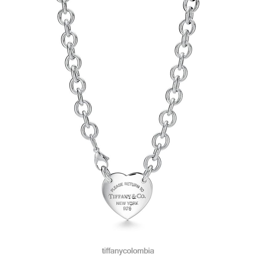 Tiffany collar con etiqueta de corazón unisexo 2J40B8509 joyas