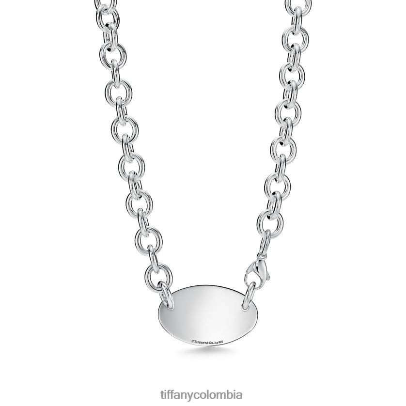 Tiffany collar con etiqueta ovalada unisexo 2J40B8249 joyas