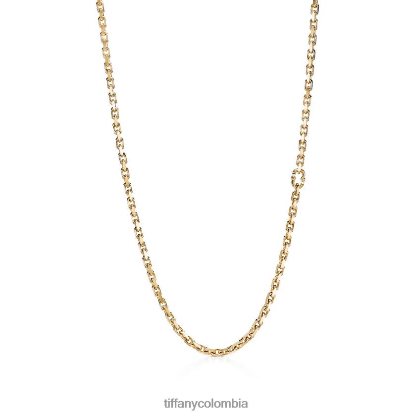 Tiffany collar de cadena de fabricantes en oro de 18k, 24" unisexo 2J40B8440 joyas