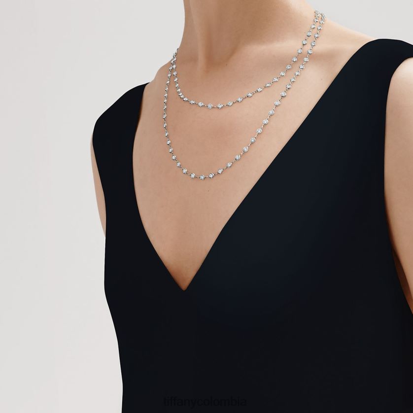 Tiffany collar de diamantes cortados a medida unisexo 2J40B8617 joyas