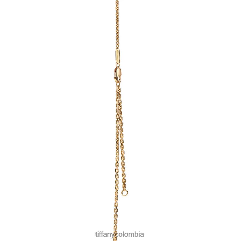 Tiffany collar de enlace unisexo 2J40B8413 joyas en oro amarillo con perlas de agua dulce