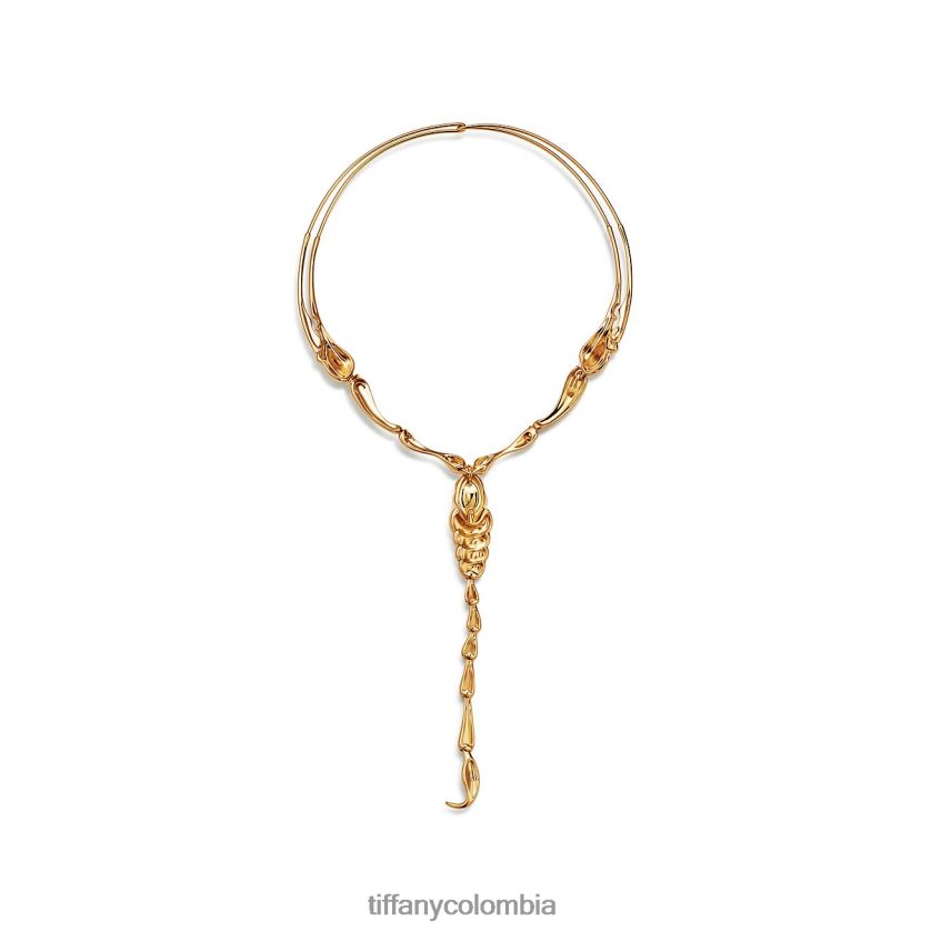 Tiffany collar de escorpión unisexo 2J40B8240 joyas en oro amarillo