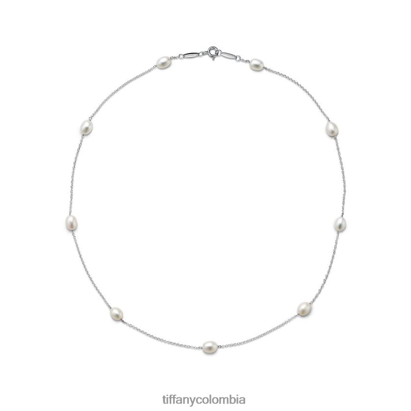 Tiffany collar de perlas cortadas a medida unisexo 2J40B8103 joyas