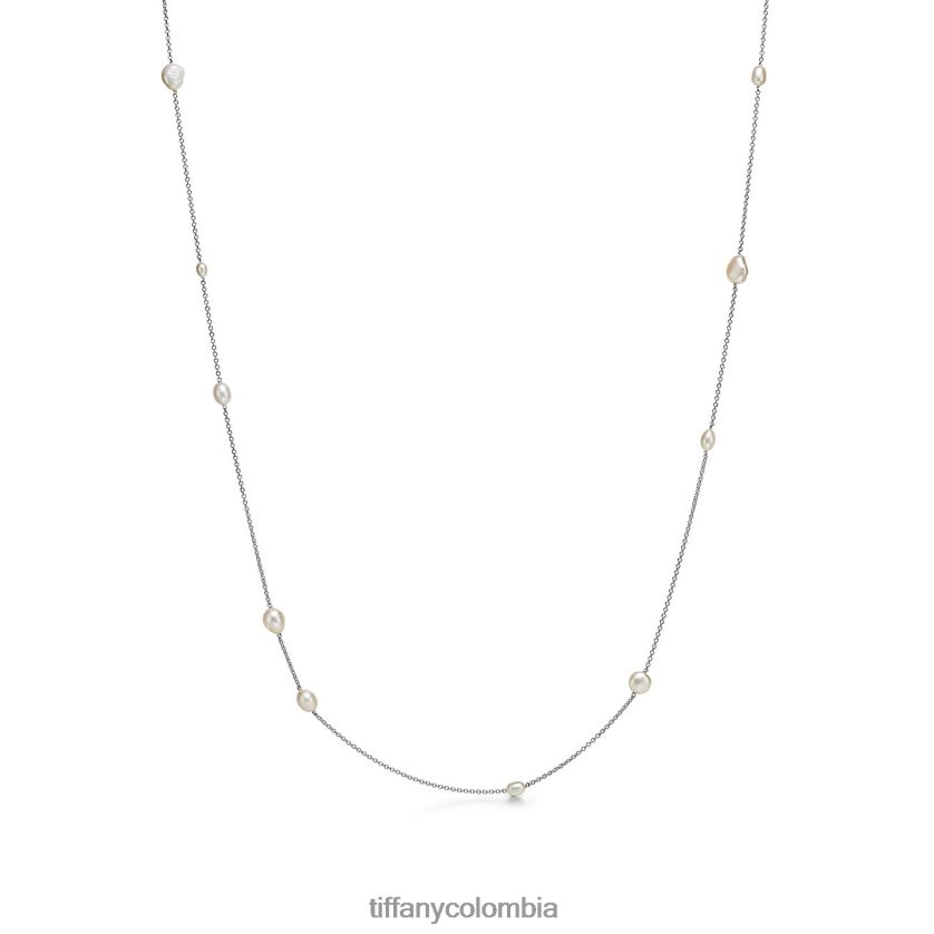 Tiffany collar de perlas cortadas a medida unisexo 2J40B8146 joyas