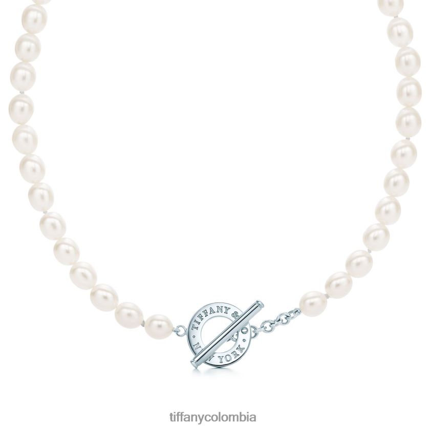 Tiffany collar de perlas de agua dulce unisexo 2J40B8694 joyas - Haga un click en la imagen para cerrar