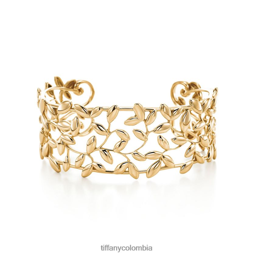 Tiffany brazalete de hoja de olivo unisexo 2J40B81214 joyas