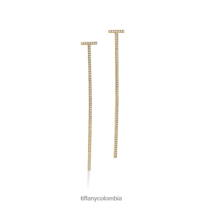 Tiffany aretes alargados con barra de alambre unisexo 2J40B8888 joyas