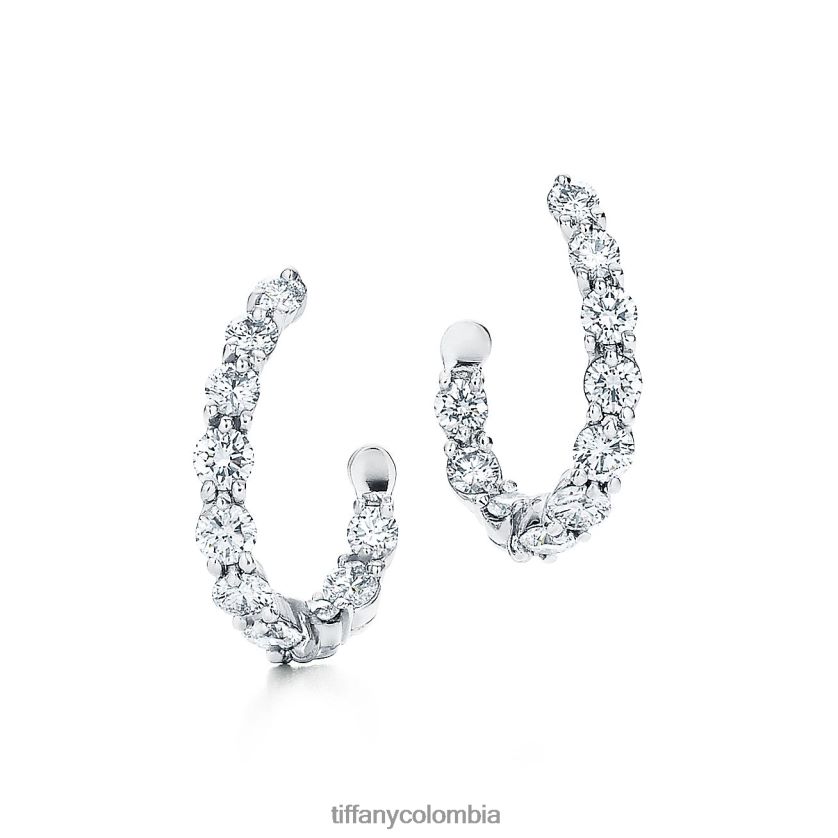 Tiffany aretes de aro del revés unisexo 2J40B8733 joyas