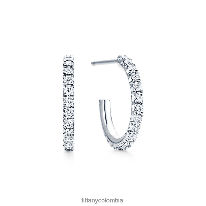 Tiffany aretes de aro unisexo 2J40B8731 joyas