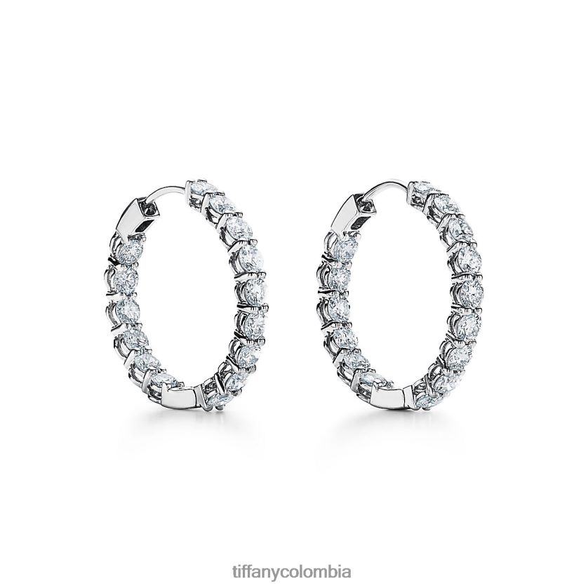 Tiffany aretes de aro unisexo 2J40B8732 joyas