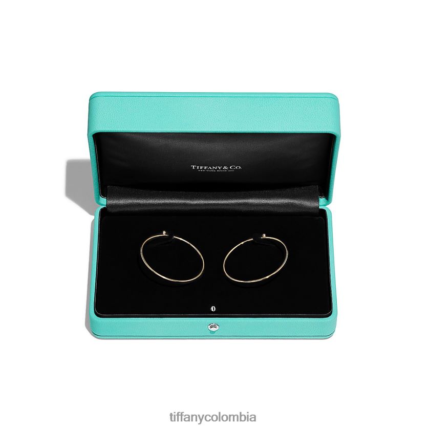 Tiffany pendientes de aro de diamantes unisexo 2J40B8752 joyas