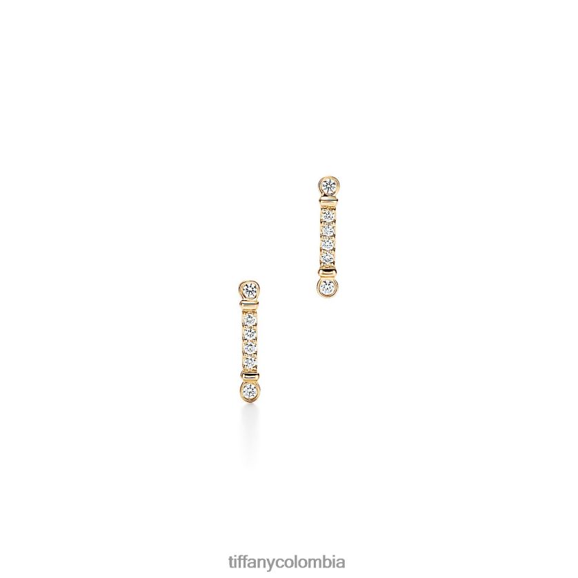 Tiffany pendientes de barra clave unisexo 2J40B8790 joyas