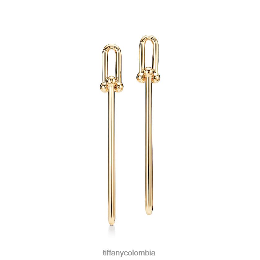 Tiffany pendientes de doble eslabón largo unisexo 2J40B8856 joyas