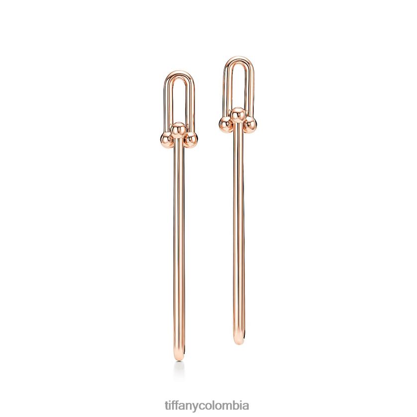 Tiffany pendientes de doble eslabón largo unisexo 2J40B8963 joyas