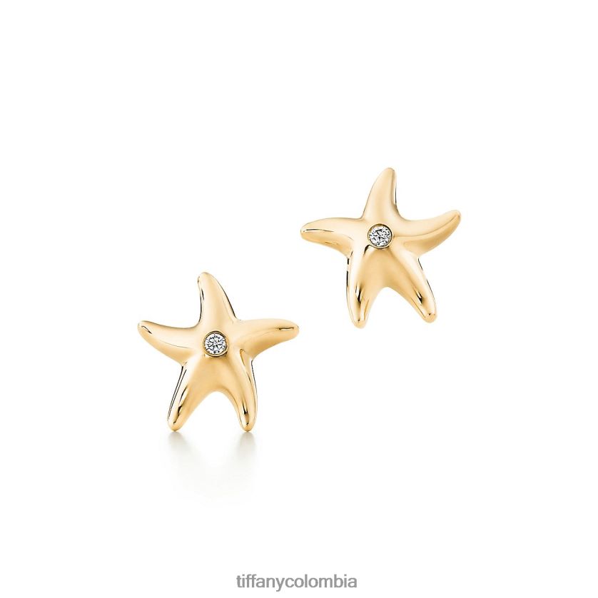 Tiffany pendientes de estrella de mar unisexo 2J40B8900 joyas