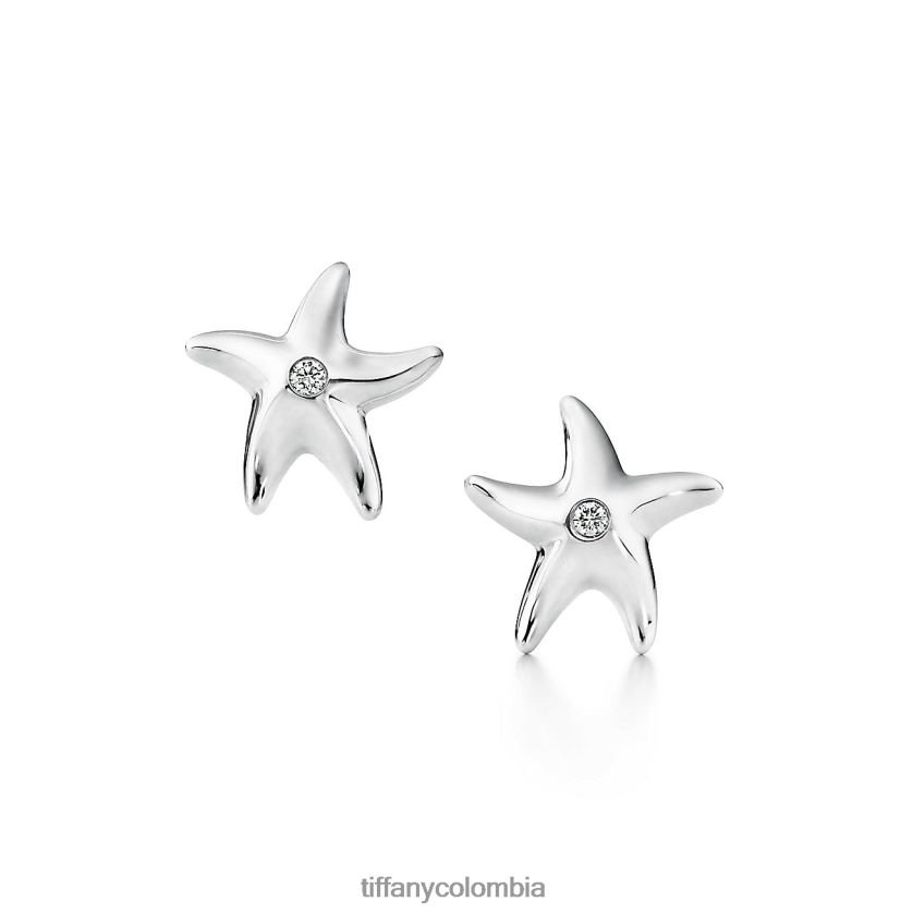 Tiffany pendientes de estrella de mar unisexo 2J40B8911 joyas