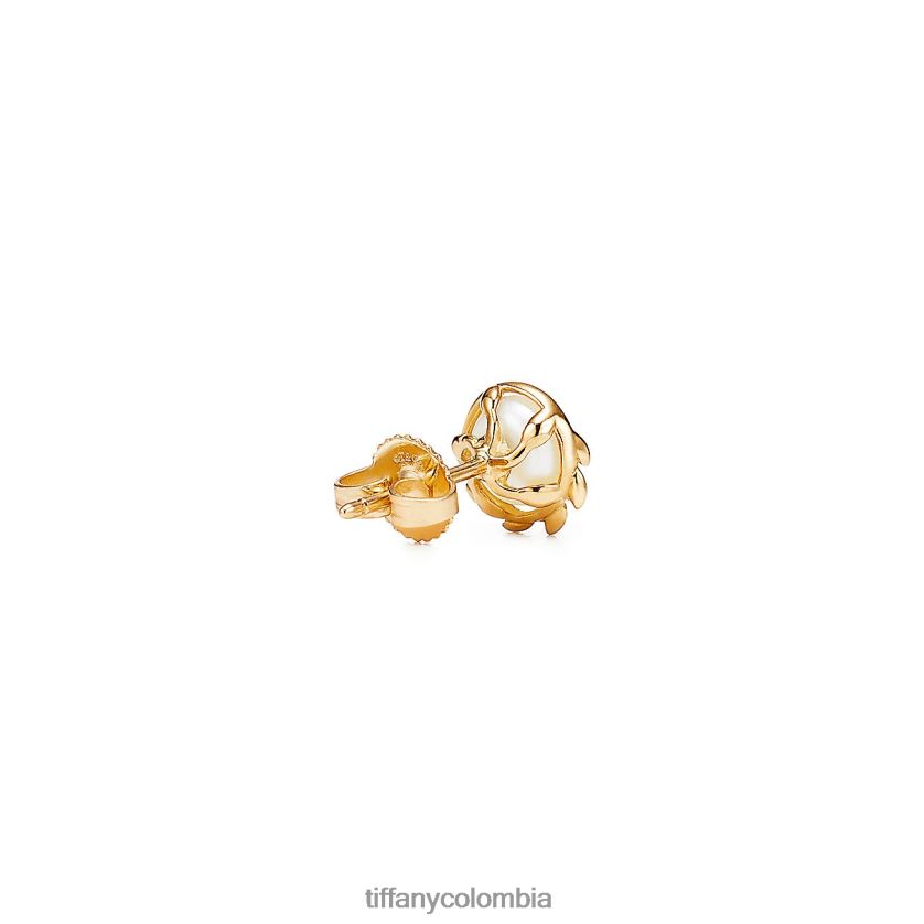 Tiffany pendientes de hoja de olivo unisexo 2J40B8707 joyas