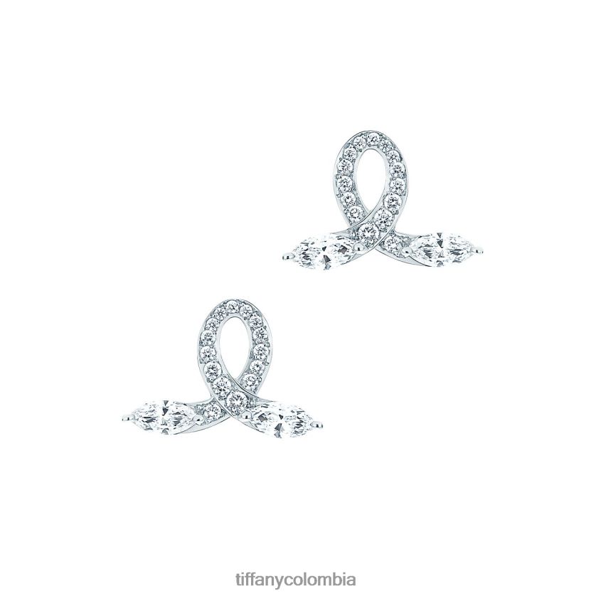 Tiffany pendientes de lazo unisexo 2J40B8921 joyas