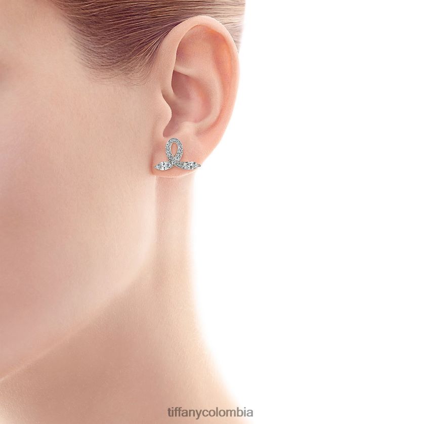 Tiffany pendientes de lazo unisexo 2J40B8921 joyas