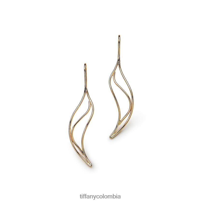 Tiffany pendientes de olas unisexo 2J40B8940 joyas